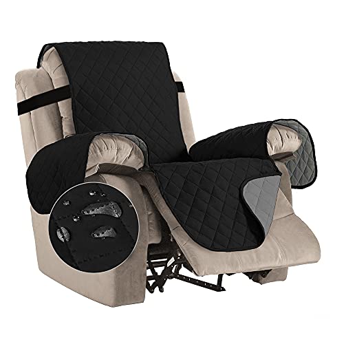 Bestenrose Waterproof Recliner Chair Covers for Armchairs Recliner Covers with Adjustable Elastic Straps Washable Quilted Sofa Slipcovers Sofa Protectors for Kids and Pets (Recliner