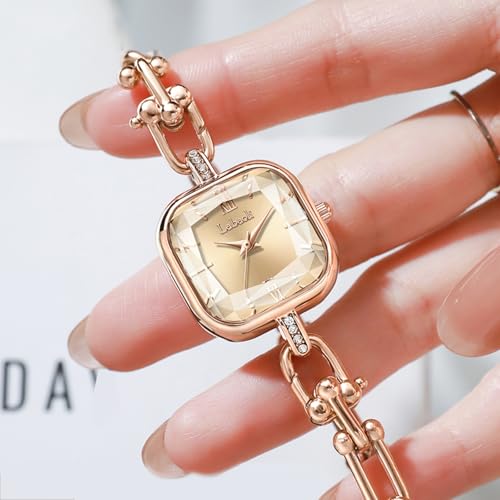 Montre à quartz carrée femme Gosasa en acier inoxydable haute finition
