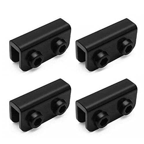 4-Pack 2-Way Pop-up Gazebo Replacement Connectors - Black Rectangular Bracket Set
