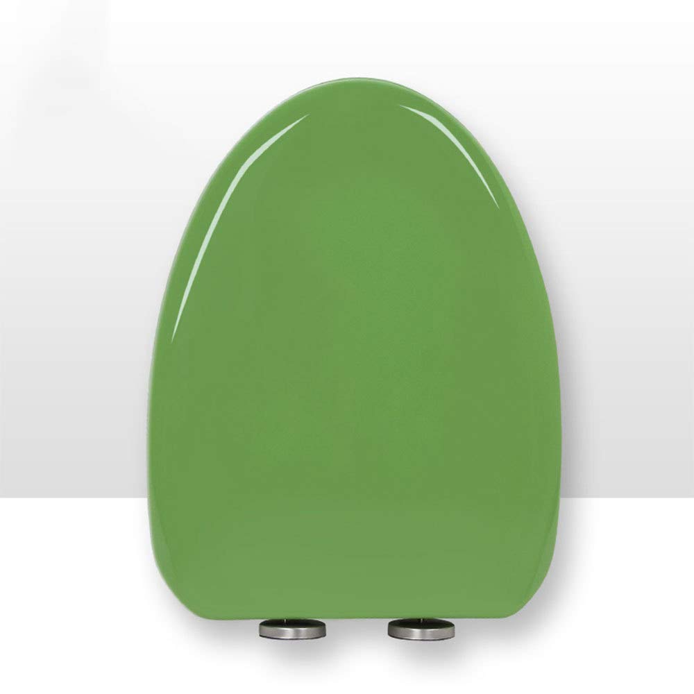 Toilet seat， Toilet Seat V-Shape with Adjustable Hinge Mute Top Mounted Ultra Resistant(Grün)