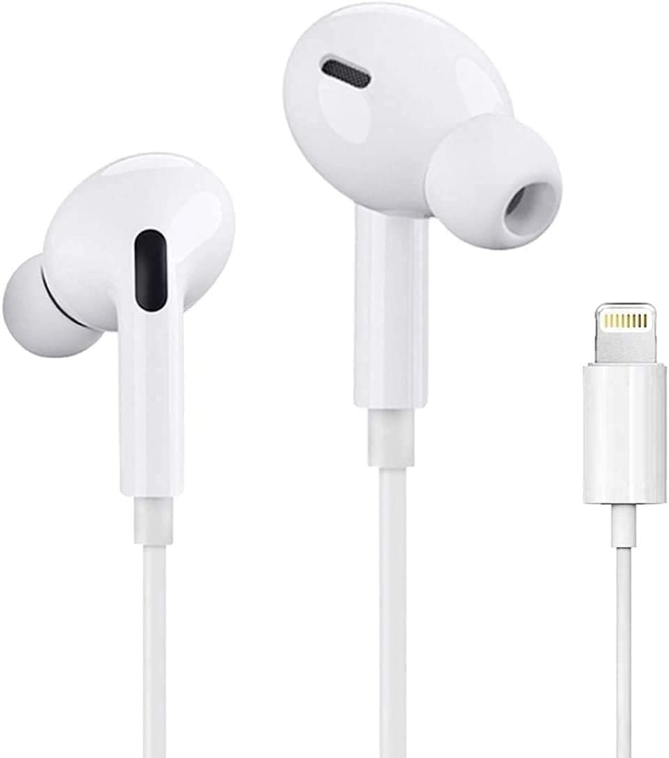 Earbuds/Headphone with Lightning Connector(Built-in Microphone & Volume Control) in-Ear Stereo Headphones Headset Compatible with iPhone 12/SE/11/X/8 7-All iOS System[Apple MFi Certified]Plug and play