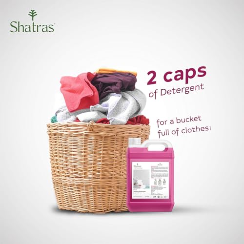 Image of Shatras Liquid Detergent, suitable for all type of washing machine, Nature based liquid, No Harmful chemicals, Baby Safe, Cloth freshener with fabric conditioner Pink detergent-10L