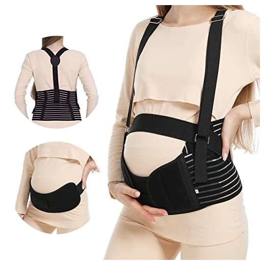 Evolway Maternity Belt for Pregnancy Support and Postpartum Pelvic Recovery - Breathable Abdominal Binder with Detachable Shoulder Strap, Adjustable Sizes and Machine Washable (Black, M)