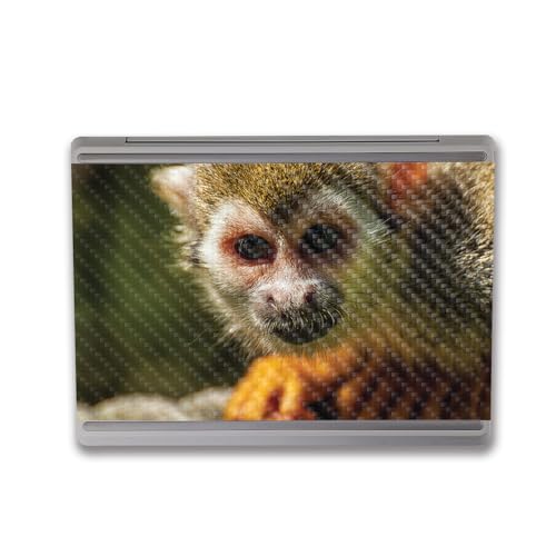 Image of MightySkins Carbon Fiber Skin Compatible with Microsoft Surface Laptop Go 3 (2023) Full Wrap Kit - Squirrel Monkey | Protective, Durable Textured Carbon Fiber Finish | Easy to Apply | Made in The USA