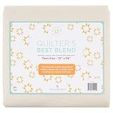 Quilt Batting Twin Size 72 x 96 | 80/60 Warm Cotton Poly Filling with Quilt Pattern Included | Medium Weight Batting Roll White NOT5390 Twin Batting