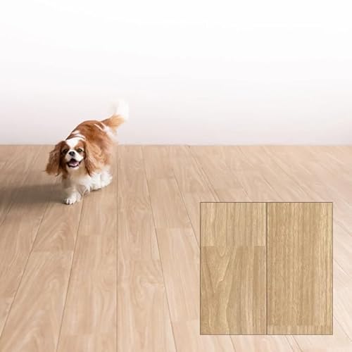 日本製 ペット対応 滑りにくいクッションフロア 敷くだけ 簡単設置 (チークウォールナット, 江戸間約4.5畳サイズ)