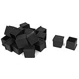 uxcell Square Rubber Furniture Leg Tip Cap Foot Cover Protector 20x20mm 20pcs