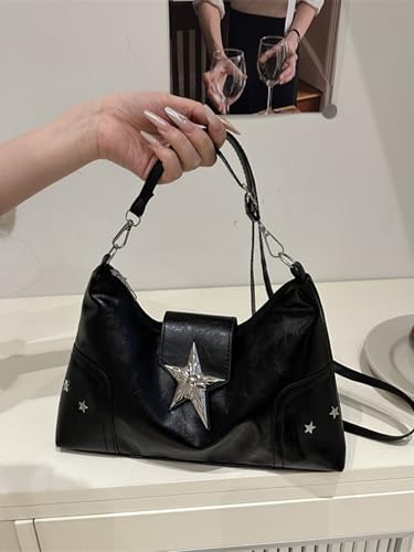 SweatyRocks Women's Shoulder Bag Y2K Top Handle Handbag Trendy Goth Studded Punk Purse2