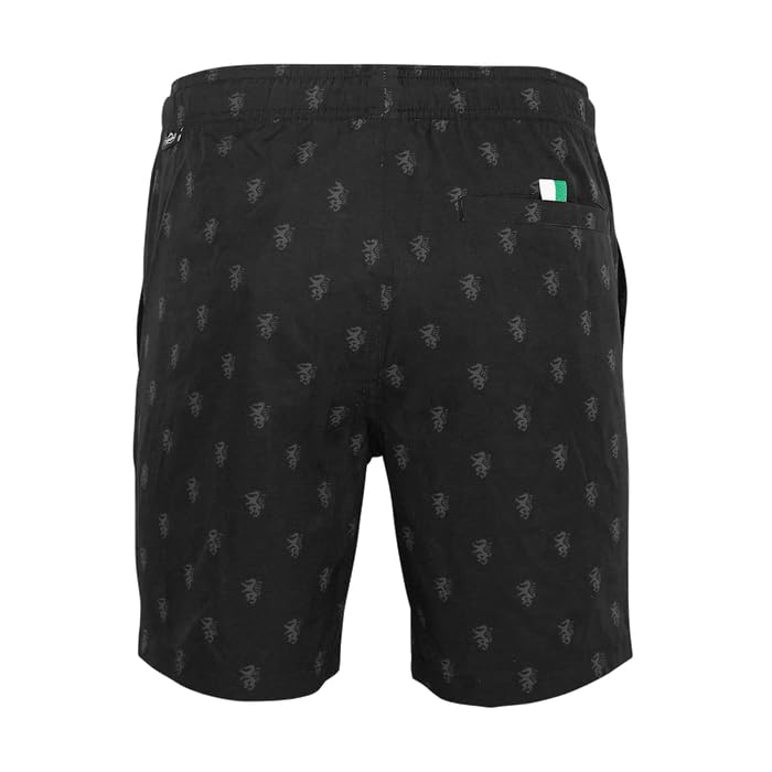Hoamatkult Steiermark Panther Badehose Schwarz - Herren Badehose mit Steirischer Panther Design, Schnelltrocknendes Material, Elastischer Bund, Bequemer Sitz