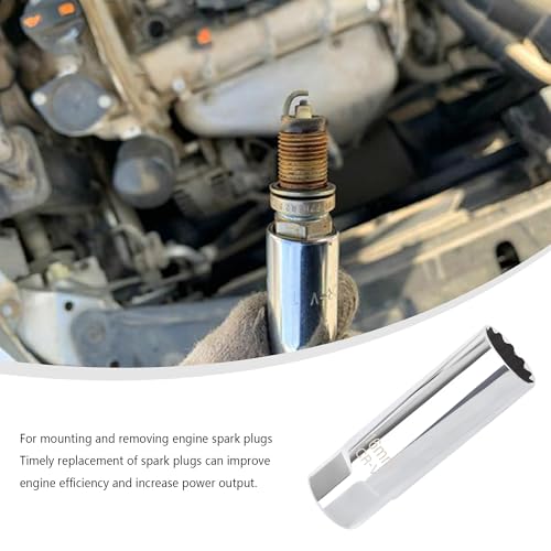 Image of 5PCS Car Magnetic Spark Plug Socket Set,Thin Wall & 6-point 14mm 16mm 13 /16 inch 9 /16 inch 5 /8 Spark Plug Socket,3 /8 inch Drive Car Sparks Plugs Sockets Automotive Accessories