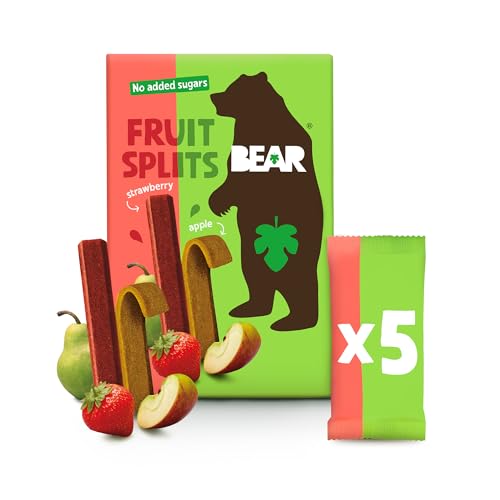 BEAR Fruit Splits Strawberry Apple 5 x 20g