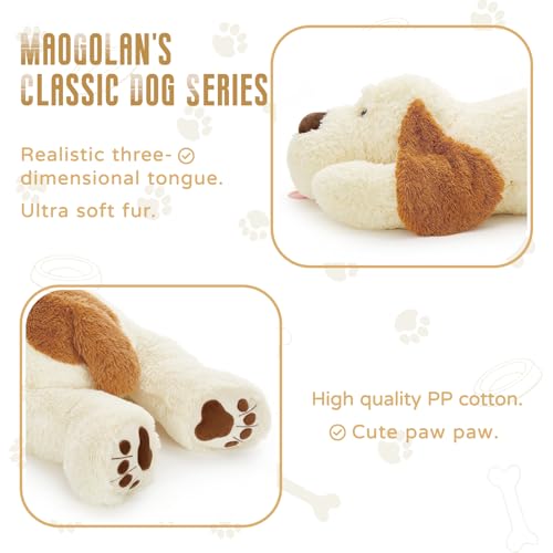 Image of MaoGoLan 52 inches Giant Stuffed Puppy Dog Animal,Ultra Soft Large Plush Soft Plush Dog Body Pillow Toy for Girls,Kids,Puppy Lover