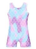 Mermaid Leotards for baby Girls gymnastics with Shorts 12 18 24 months Biketards purple toddlers