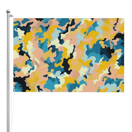 Drapeau camouflage jaune résistant aux UV : la solution pour une déco extérieure durable