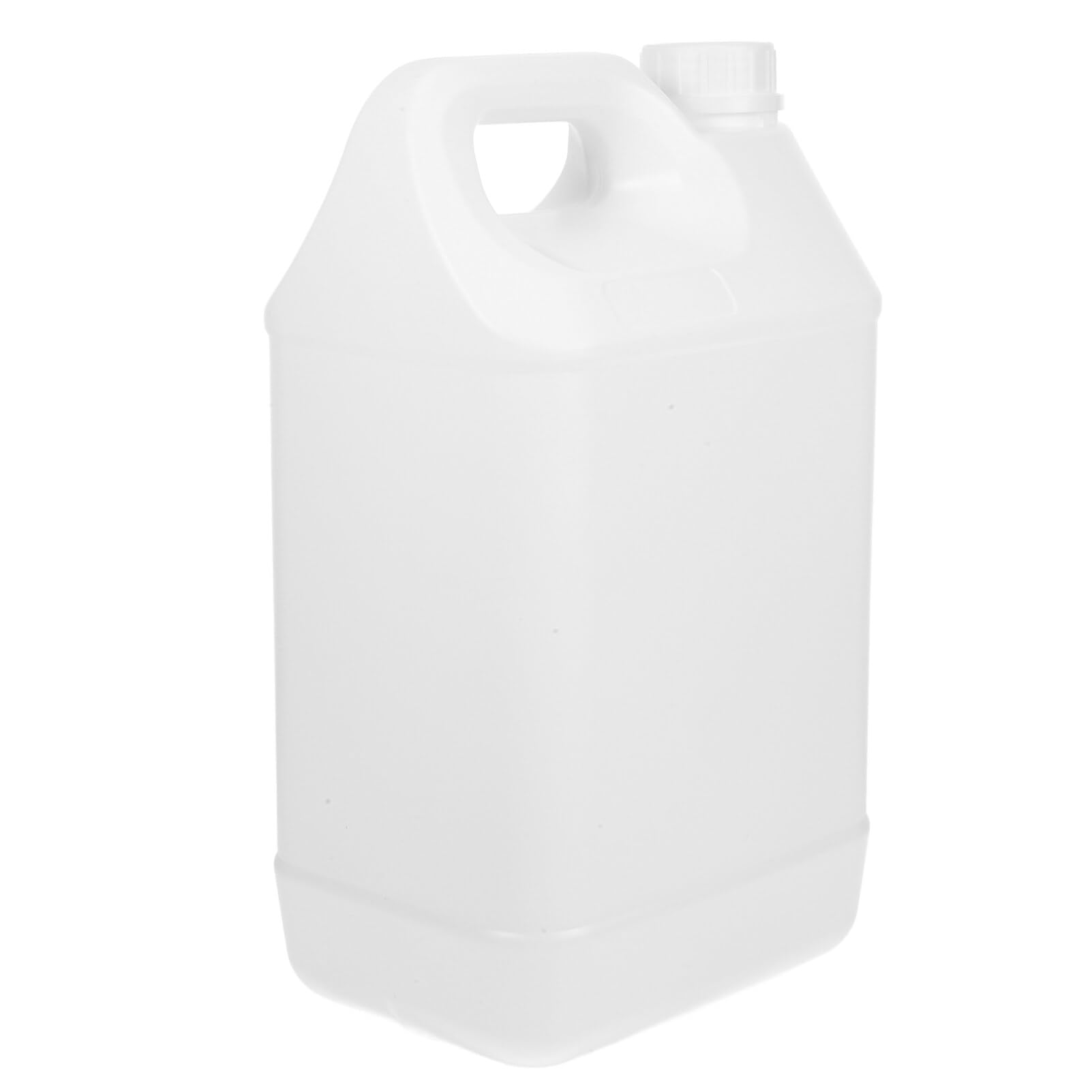 Brocca vuota in plastica HDPE da 5 l, con coperchi ermetici, contenitore per acqua, uso domestico e commerciale, contenitori per acqua, saponi, detersivi, liquidi, bianco