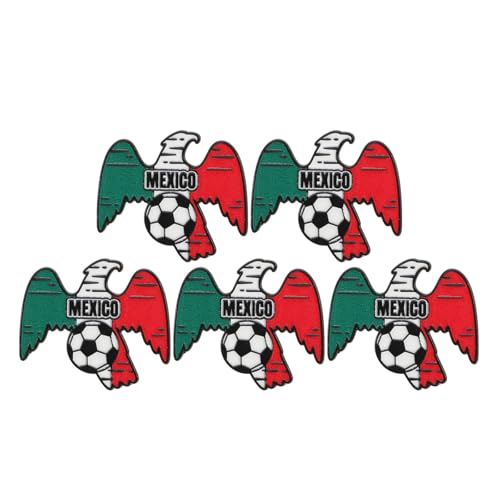 Toyvian 5 Unidades Pin Conmemorativo de Fútbol para Mochila y Accesorios, Aleación de Zinc Cierre Seguro, Diseño Exclusivo para Eventos y Fiestas Deportivas