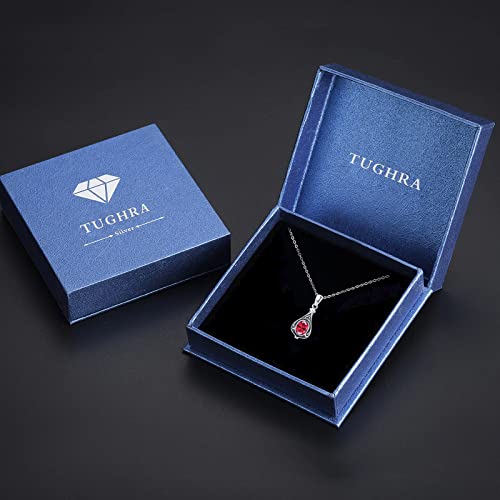 Tughra 925 Sterling Silver Created Ruby Urn Necklace Cremation Jewelry For Ashes Cremation Necklaces Teardrop July Birthstone Pendant Necklace Urn Jewelry Gifts For Women Men S thumb #6