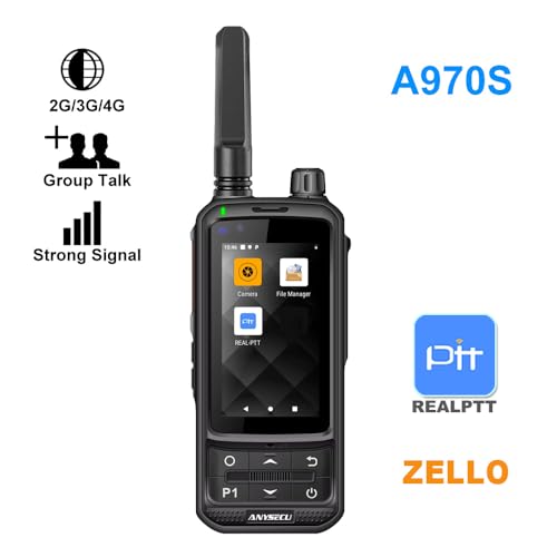 ANYSECU LTE 4G POC PTT Network Radio Dual Sim Card WiFi Radio Unlocked GSM Compatible with Zello Real PTT