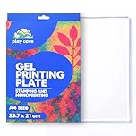 Play Cove A4 Gel Printing Plate for Artists and Crafters – Reusable Gel Plate Printing Starter Kit for Monoprinting, Printmaking, and Mixed Media Art, Ideal for Home and Classroom Crafts