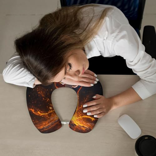 Almohada de viaje con diseño de guitarra eléctrica miniatura 7