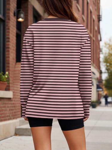 Image of Trendy Queen Womens Oversized Long Sleeve Shirts Fall Tops 2026 Basic Tees