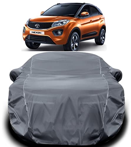 Image of Tata Nexon Car Cover - Waterproof with Triple Stitched Fully Elastic Ultra Surface Body Protection (Grey Look)