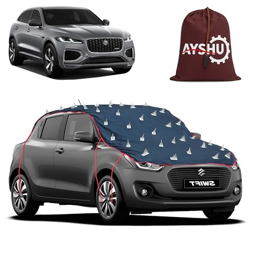 Image of AYSHU Water-Resistant Spike Car Cover for Jaguar F-Pace - Protects from Dogs, Monkeys, Dust, Sunlight & UV - Full Roof Universal Fit