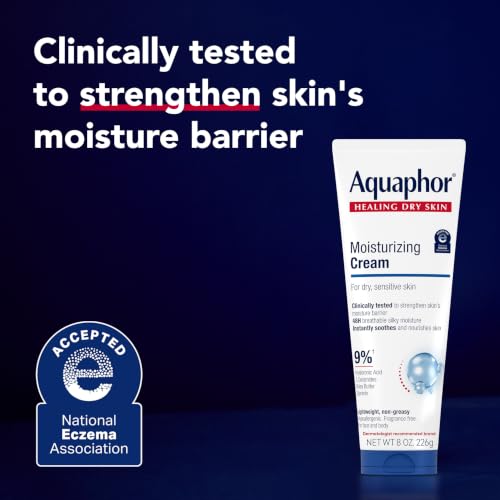 Aquaphor Moisturizing Face and Body Cream with Hyaluronic Acid, 8 OZ - image 4