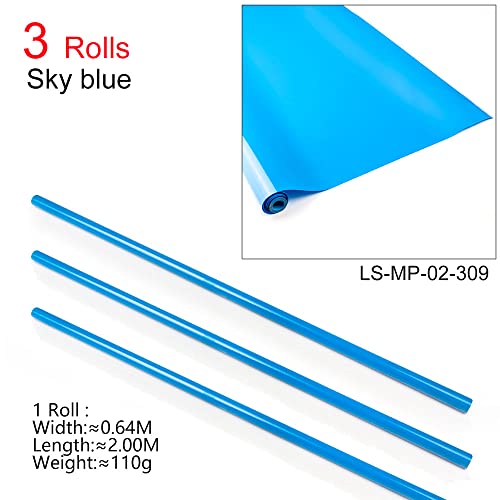 Película transparente resistente en rollos de 60x200 cm, pack tricolor para protección 2