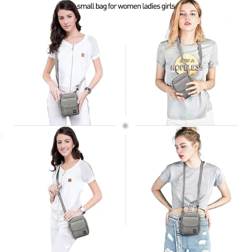 Image of BJLFS Small Crossbody Bag Side Shoulder Bag for Men Women, Travel Passport Wallet Bag, Small Neck Pouch Side Shoulder Bag