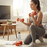 8kg x 2 Neoprene Dumbbells Pair – Non-Slip Hex Dumbbell Weights for Home Gym & Strength Training – Anti-Roll Design & Comfortable Grip – Orange - Image 7