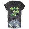 St patricks t shirts for women irish shamrock graphic blouses t shirts short sleeve v neck st pattys day tees tops  urban country home decor