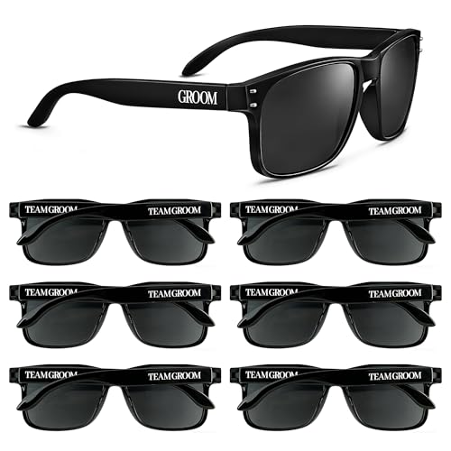 TEAM GROOM Bachelor Party Favors Sunglasses Set of 7 UV Protection Groomsmen Sunglasses Wedding Groomsmen Gift