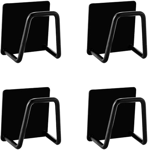 chenyesun Soporte para tapa de maceta, 2 pares de organizadores de tapa de olla de montaje en pared, acero inoxidable 304, soporte autoadhesivo para