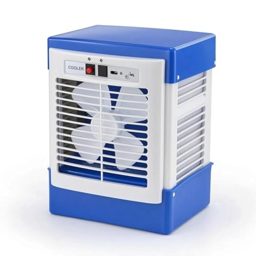 Image of Drumstone (𝐒𝐩𝐞𝐜𝐢𝐚𝐥 𝟏𝟓 𝐘𝐞𝐚𝐫𝐬 𝐖𝐚𝐫𝐫𝐚𝐧𝐭𝐲) Rechargeable Mini Air Cooler with Water Tank, Portable Personal Cooling Fan & Humidifier, USB Desktop Air Cooler for Home