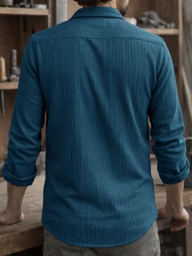 Image of Noble Monk Men's Full Sleeve Shirt | Casual Formal Button Down Top | Regular Fit Stylish Wear | Comfortable Everyday Apparel