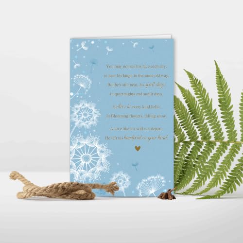 Image of Sympathy Card Gift for Loss of Husband dad son, Thinking of You Sympathy Greeting Card for Loss of Loved One, Memorial Condolence Card for Grieving Wife
