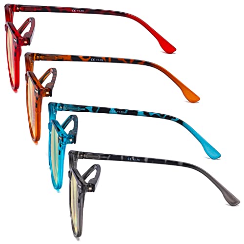 Image of Eyekepper Ladies Reading Glasses - 4 Pack Large Square Readers for Women