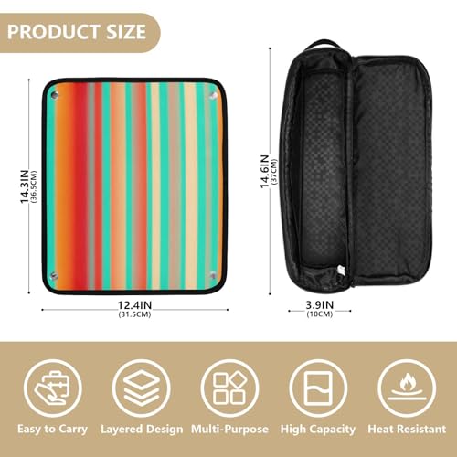 Organizador portátil 2 en 1 para planchas y rizadores con base resistente al calor miniatura 4