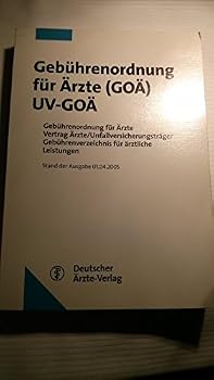 Paperback Gebührenordnung für Ã„rzte ( GOÃ„) / UV-GOÃ„ [German] Book