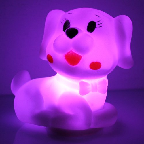 Luce notturna LED cane colori cangianti