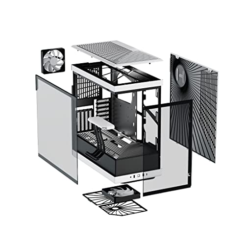 Image of Hyte Y40 Modern Aesthetic Panoramic Tempered Glass Mid-Tower ATX Computer Gaming Case with PCIE 4.0 Riser Cable Included, White (CS-HYTE-Y40-BW)