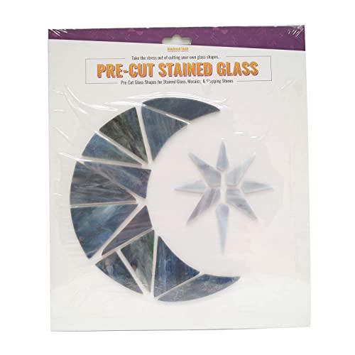 Moon And Star Pre-Cut Stained Glass Kit #TOP1