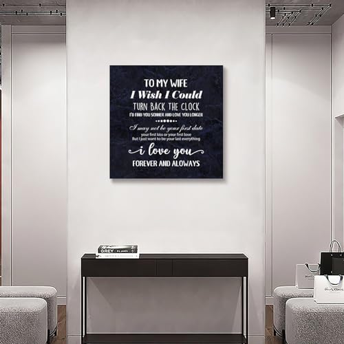 Póster de pared en lienzo con frase motivacional, el regalo de boda perfecto de 20x20 pulgadas 6