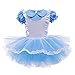Lito Angels Disfraz Princesa Alicia en el país Ballet Tutu para Niñas, Vestido Maillot de Ballet con Falda de Tul, Traje Leotardo Body de Danza, Talla 3 4 Años