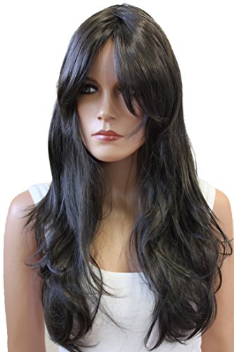 PRETTYSHOP Sexy Perücke Wig langhaar gewellt Cosplay Partyperücke Fasching diverse Farben (braun 4 PP1)