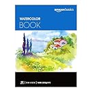 Amazon Basics Watercolor Pad, 9"x12", 140 lb / 300 gsm, 30 Sheets, White