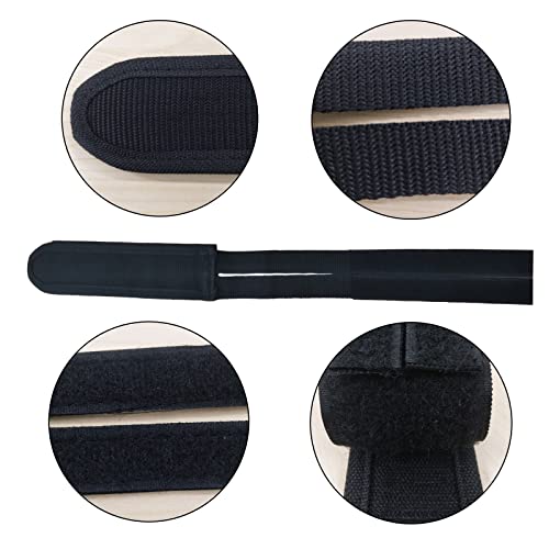 1 Pair Bike Pedal Strap Toe Clips Straps Tape Adjustable Anti-Slip Double Adhesive Bicycle Feet Straps - Black #TOP3