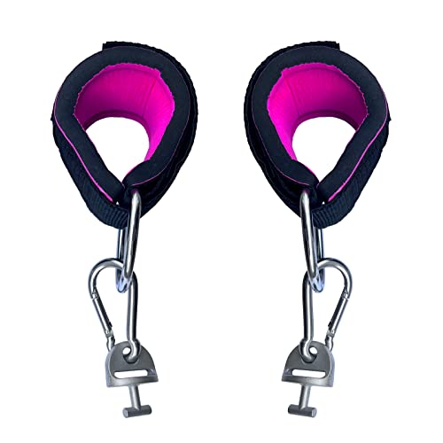 JILINWEI Ankle Workout Straps for Tonal Gym Machine Hot Pink Adjustable Ankle Strap Attachments for Tonal with Special Tonal Adapter Accessory 1 Pair