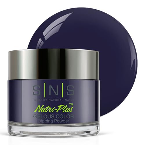 SNS Nail Dip Powder, Gelous Color Dipping Powder - SNS Ink (Blue, Navy/Indigo, Cream) - Long-Lasting Dip Nail Color Lasts 14 Days - Low-Odor & No UV Lamp Required - 1oz